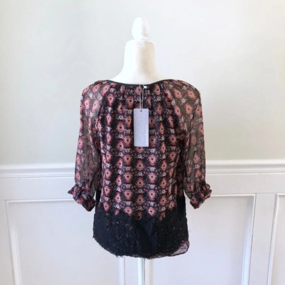 Stitch Fix Daniel Rainn Floral Lace Blouse NWT S - Picture 5 of 6